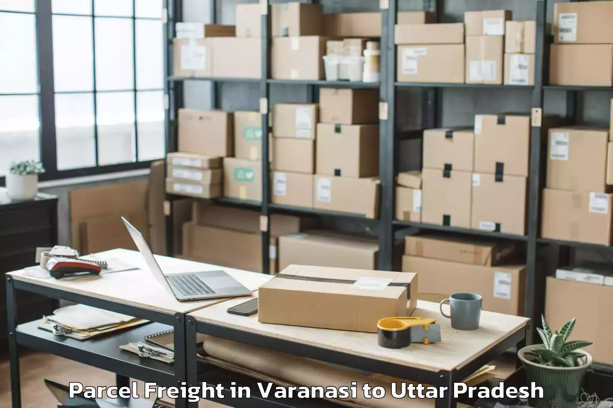 Top Varanasi to Bilthra Parcel Freight Available